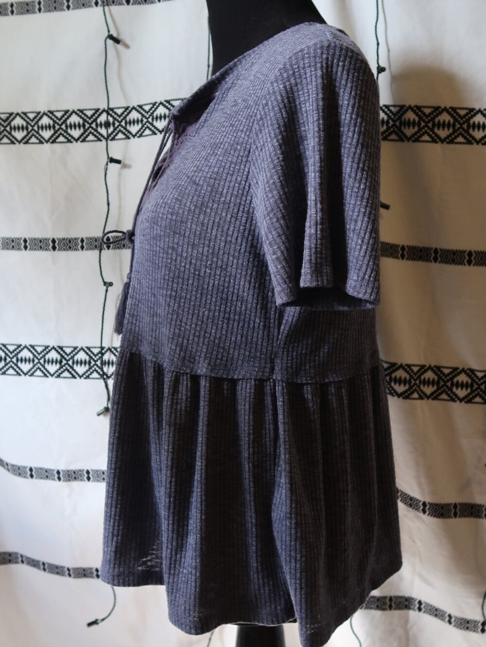 Blue Grey Top - Picture 2 of 7